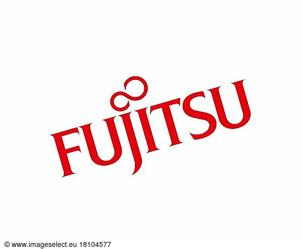 Fujitsu Technology  Solutions Fujitsu Technology  Solutions  gedrehtes Logo  Weißer Hintergrund