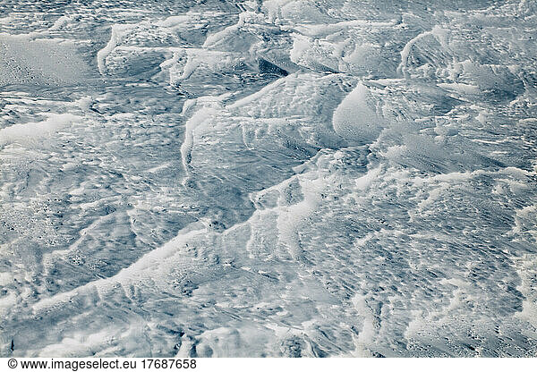 Full frame of abstract snow pattern