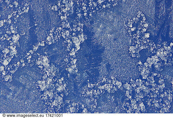 Full frame of frosted window pane