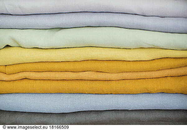 Full frame shot of multi colored fabrics