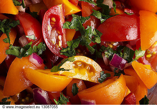 Full frame shot of tomato salad