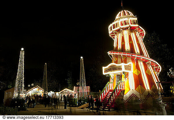 Fun Fair In Winter Wonderland  London  Uk