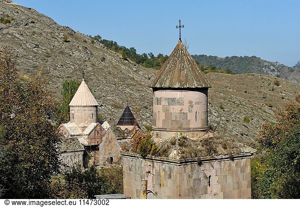 Funeral chapel of Mkhitar Gosh (1130-1213)  writer  thinker  priest  founder of Goshavank Monastery  Gosh village  Dilijan National Park  Tavush region  Armenia  Eurasia.