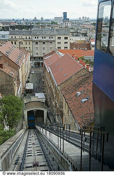Funicular railway  Zagreb  Croatia  Uspinjaca  Europe