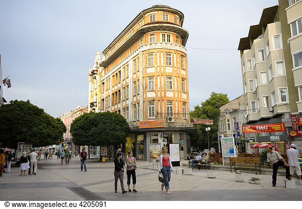 Fussgängerzone in Varna  Bulgarien