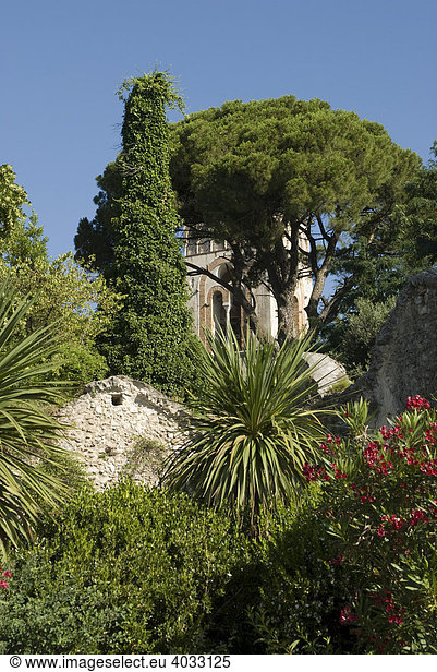 Gärten der Villa Rufolo  Ravello  Amalfiküste  Kampanien  Süditalien  Italien  Europa