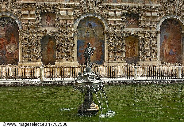 Gärten des Alcazar  Reales Alcazares  Sevilla  Andalusien  Spanien  Europa