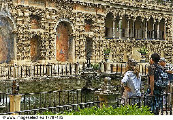 Gärten des Alcazar  Reales Alcazares  Sevilla  Andalusien  Spanien  Europa