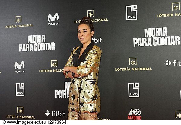 GALA EVORA  flamenco singer and Spanish actress. The premiere of the Official Section of the documentary MORIR PARA CONTAR at the Madrid Premiere Week. Hernán Zin  the director  interviews other journalists and asks them about their traumas  their losses  their fears and their families on Nov 13  2018 in Madrid  Spain