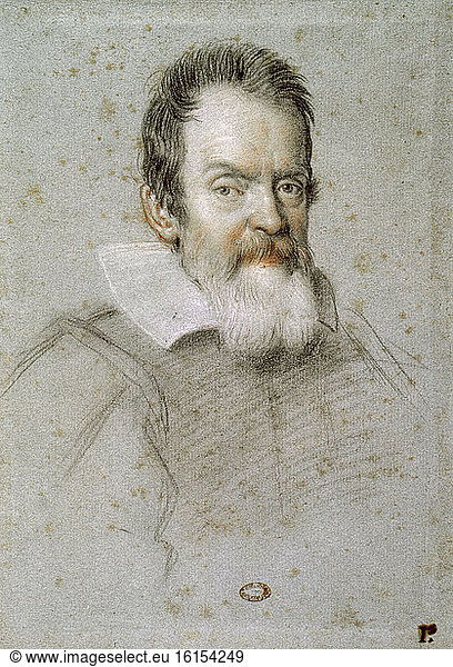 Galilei / Portrait / Draw. by Leoni /c. 1600