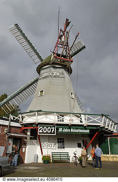 Gallery dutch wind mill Peldemuehle Wittmund Friesland Lower Saxony Germany