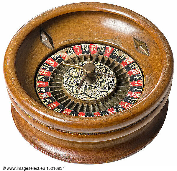 games  game of chance  roulette  roulette wheel  Germany  circa 1900