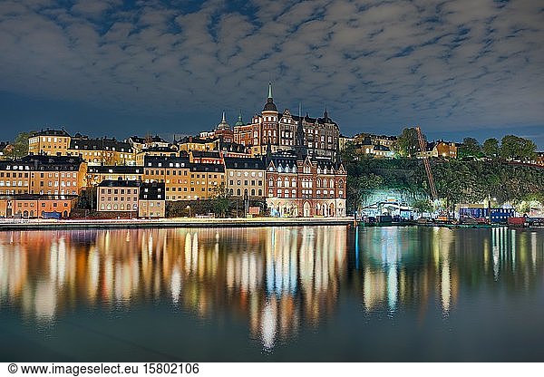 Gamla Stan  Lighted  Stockholm  Sweden  Europe