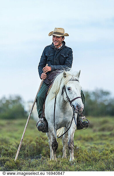 Gardian  Cowboy-Reiter aus der Camargue