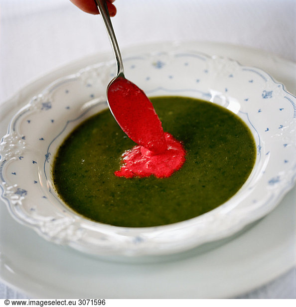 Garnish of a soup Sweden.