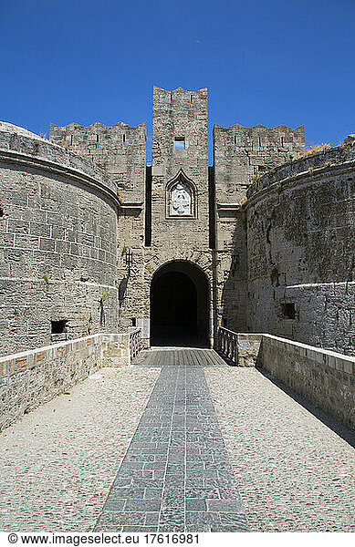 Gate d'Amboise  Old Town Rhodes in Greece; Rhodes  Dodecanese  Greece