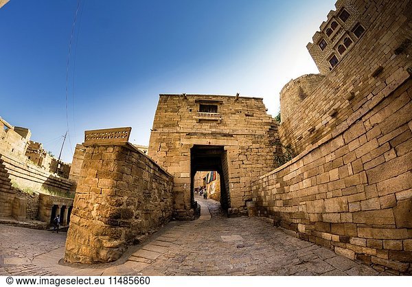 Gates for the streets inside the fort of jaisalmer.