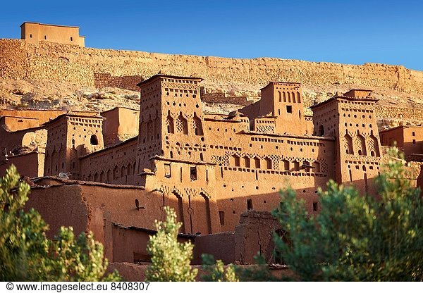 Gebäude  Dorf  befestigen  Lehmziegel  Berber  Ksar