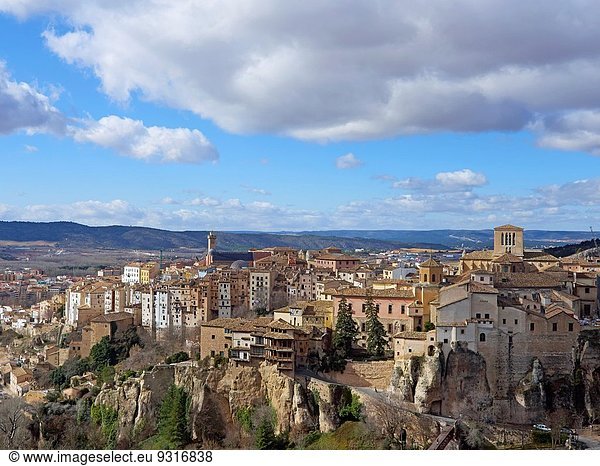 Gebäude hängen Stadt Ansicht Cuenca Luftbild Fernsehantenne alt Spanien