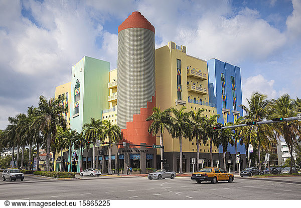Gebäude in der Washington Avenue  South Beach  Miami Beach  Miami  Florida  Vereinigte Staaten von Amerika  Nord-Amerika