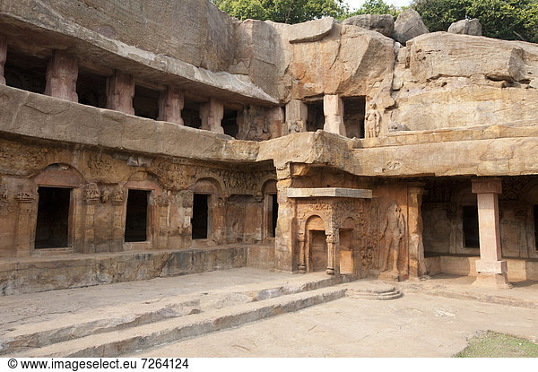 gebraucht  Höhle  Besuch  Treffen  trifft  Nummer  Mönch  1  Asien  Indien  Orissa  Platz