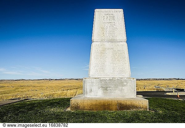 Gedenkstätte Monument. Little Bighorn Schlachtfeld National Monument. Crow Agency  Montana  U.S.A.  Nordamerika.