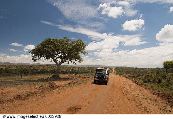 Geländewagen  Laikipia  Kenia  Ostafrika  Afrika