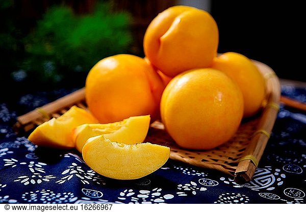 Gelber Pfirsich Getränk Ernährung Nachmittagstee