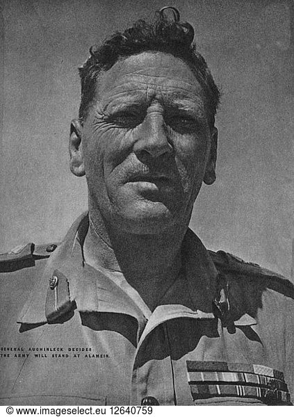 General Auchinleck beschließt  dass die Armee in Alamein stehen wird  1942 (1944). Künstler: Unbekannt.