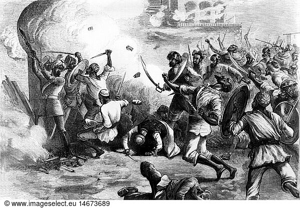 Geo. hist.  Afghanistan  Kabul  Massaker von Kabul  3.9.1879 Geo. hist., Afghanistan, Kabul, Massaker von Kabul, 3.9.1879,