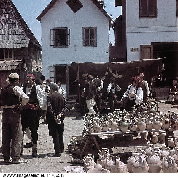 Geo. hist.  Bosnien-Herzegowina  Handel  Keramikmarkt  1939