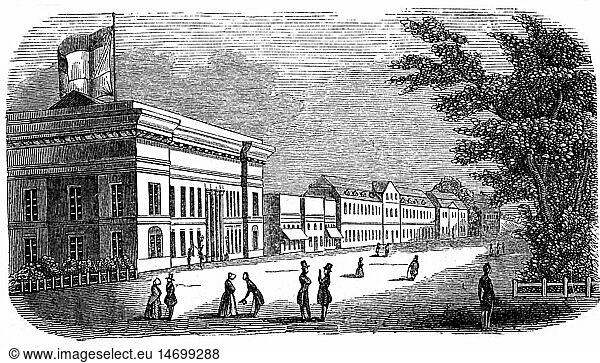 Geo. hist.  Deutschland  StÃ¤dte  Bad Doberan  SchlÃ¶sser  GroÃŸherzogliches Palais  erbaut 1821