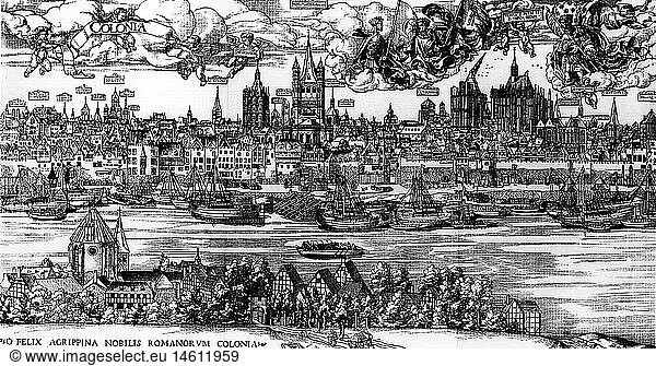 Geo. hist. Deutschland  StÃ¤dte  KÃ¶ln  1531 Geo. hist. Deutschland, StÃ¤dte, KÃ¶ln, 1531,