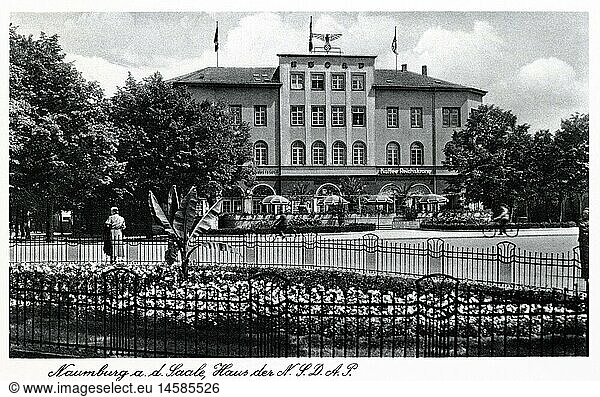 Geo. hist.  Deutschland  StÃ¤dte  Naumburg a.d. Saale  Haus der NSDAP  Postkarte  um 1938