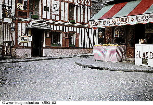 Geo. hist.  Frankreich  Paris  Gastronomie  Restaurant 'Le Consulat'  1955