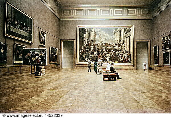 Geo. hist.  Frankreich  Paris  GemÃ¤lde im Louvre  um 1959