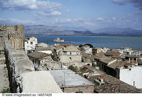 Geo. hist.  Griechenland  Peloponnes  Nauplia  Blick auf die Altstadt  1967