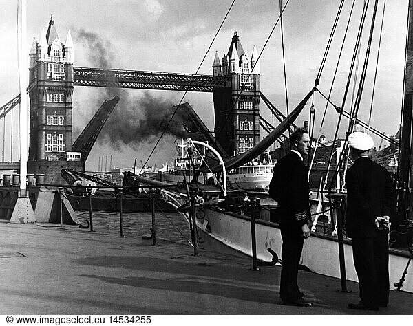 Geo. hist.  GroÃŸbritannien  StÃ¤dte  London  BrÃ¼cken  Tower Bridge  1950er Jahre