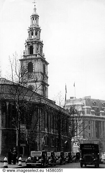 Geo. hist.  GroÃŸbritannien  StÃ¤dte  London  Kirchen  St. Clements Dane  1950er Jahre Geo. hist., GroÃŸbritannien, StÃ¤dte, London, Kirchen, St. Clements Dane, 1950er Jahre