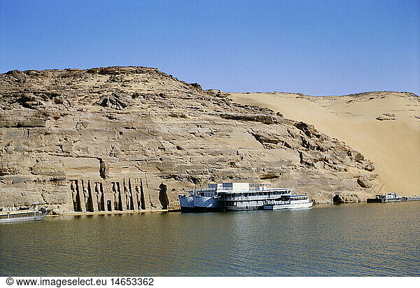 Geo. hist.  Ã„gypten  Abu Simbel  Tempel der Hathor am Nil  vor 1965