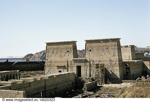 Geo. hist.  Ã„gypten  Philae  Tempel  Versetzung 1977 - 1980