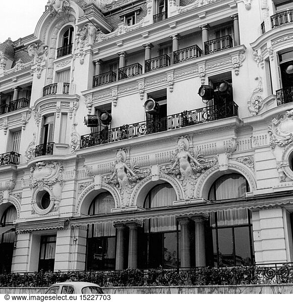 Geo hist.  Monaco  GebÃ¤ude  Hotel de Paris  Aussenansicht  1960