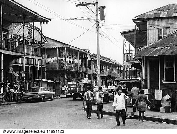 Geo. hist.  Panama  StÃ¤dte  Panama-Stadt  StraÃŸenszenen  StraÃŸenszene in einem der Ã¤rmeren Stadtviertel  1978