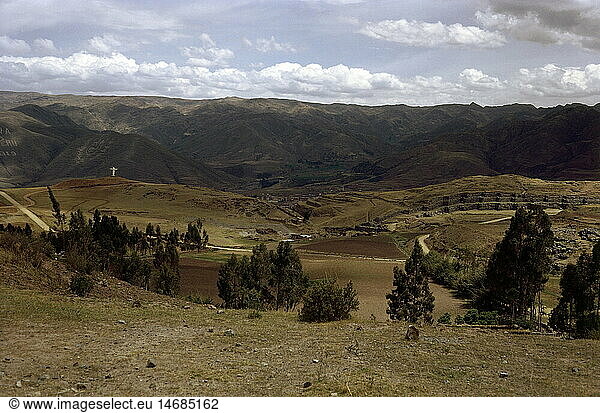 Geo. hist.  Peru  StÃ¤dte  Cuzco  SchlÃ¶sser / Burgen  Sacsayhuaman  Inkafestung  1964