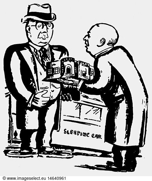 Geo. hist  Polen  Politik  die polnischen Banken gegen in die HÃ¤nde amerikanischer Kapitalisten Ã¼ber  Karikatur  Zeichnung  'Trybuna Robotniczna'  1926