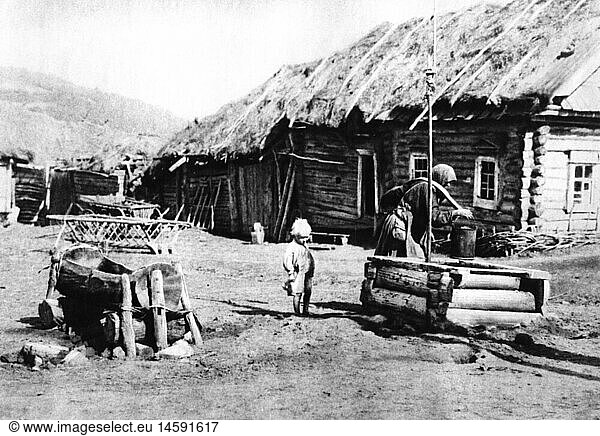 Geo. hist  RuÃŸland  Landwirtschaft  Bauernhof im Gouvernement Samara  um 1910