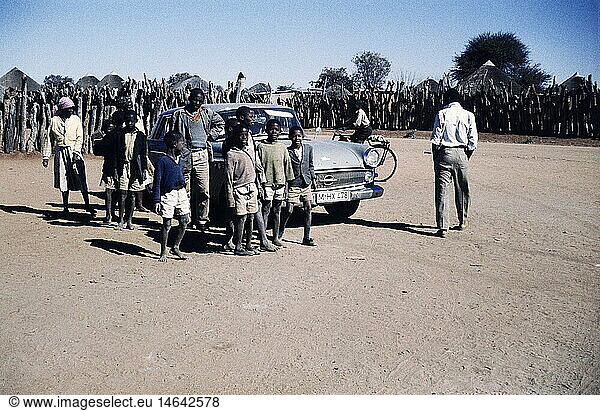 Geo. hist.  Sambia  Menschen  Einheimische mit Auto  1960