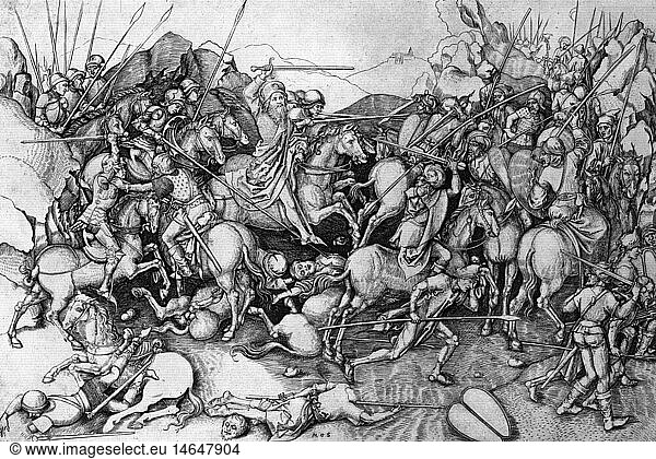Geo. hist.  Spanien  Reconquista  Schlacht bei Clavijo  844 Geo. hist., Spanien, Reconquista, Schlacht bei Clavijo, 844,