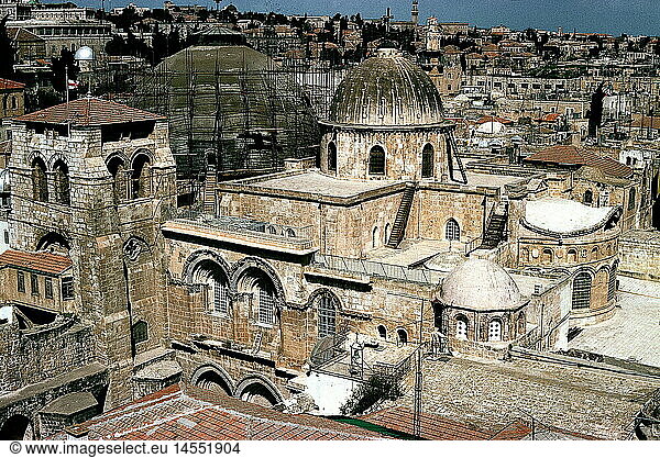 Geo.  Israel  Jerusalem  Grabeskirche (Auferstehungskirche)  AuÃŸenansicht Geo., Israel, Jerusalem, Grabeskirche (Auferstehungskirche), AuÃŸenansicht,