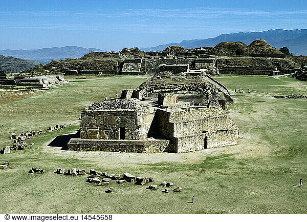 Geo.  Mexiko  Monte Alban  Stadt der Zapoteken um 500 vChr.- um 950 n.Chr.  Gebäude J (Observatorium)